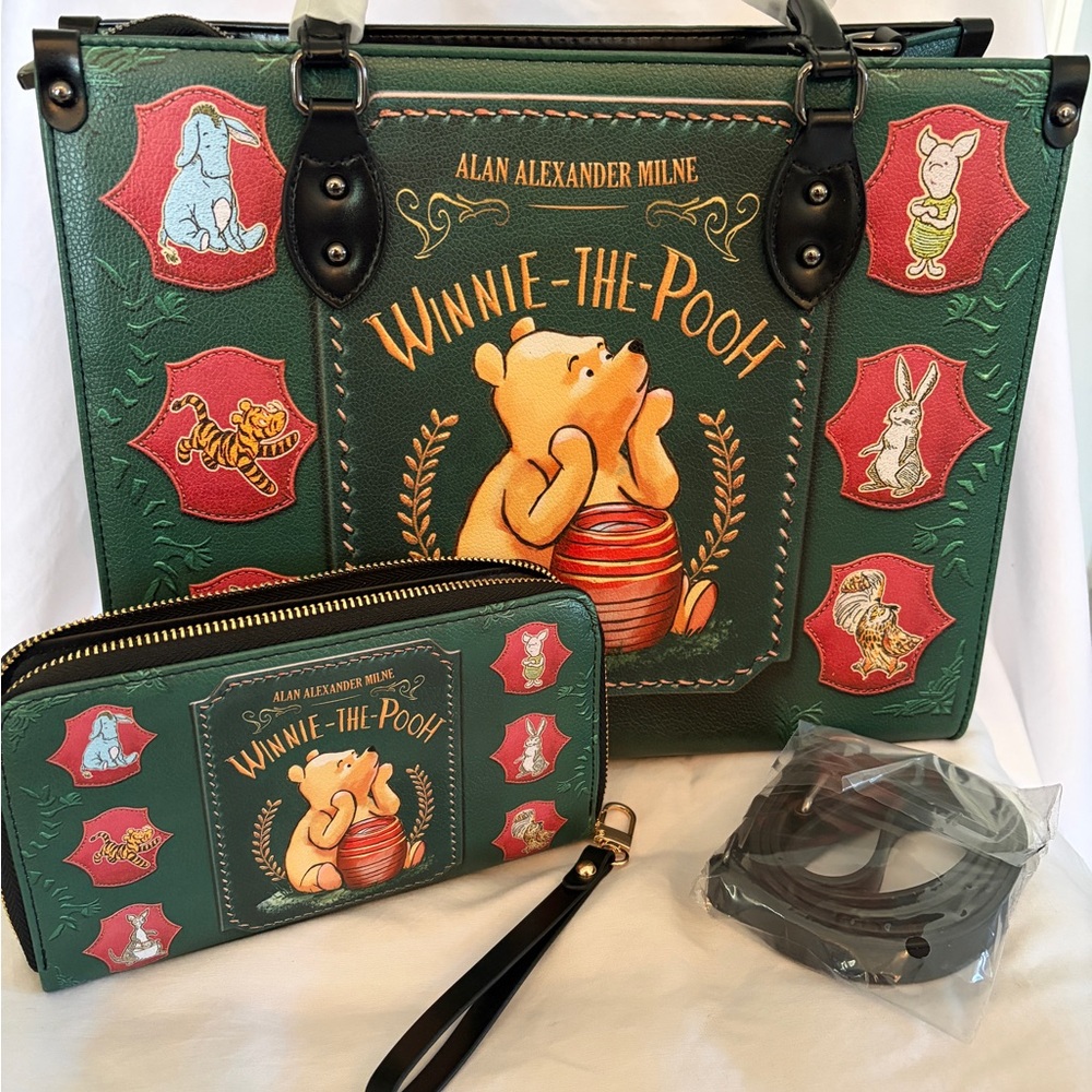 Lettoria Winnie-The-Pooh “Hundred Acre Dream" ~ Large Handbag & Wallet ~ NWT